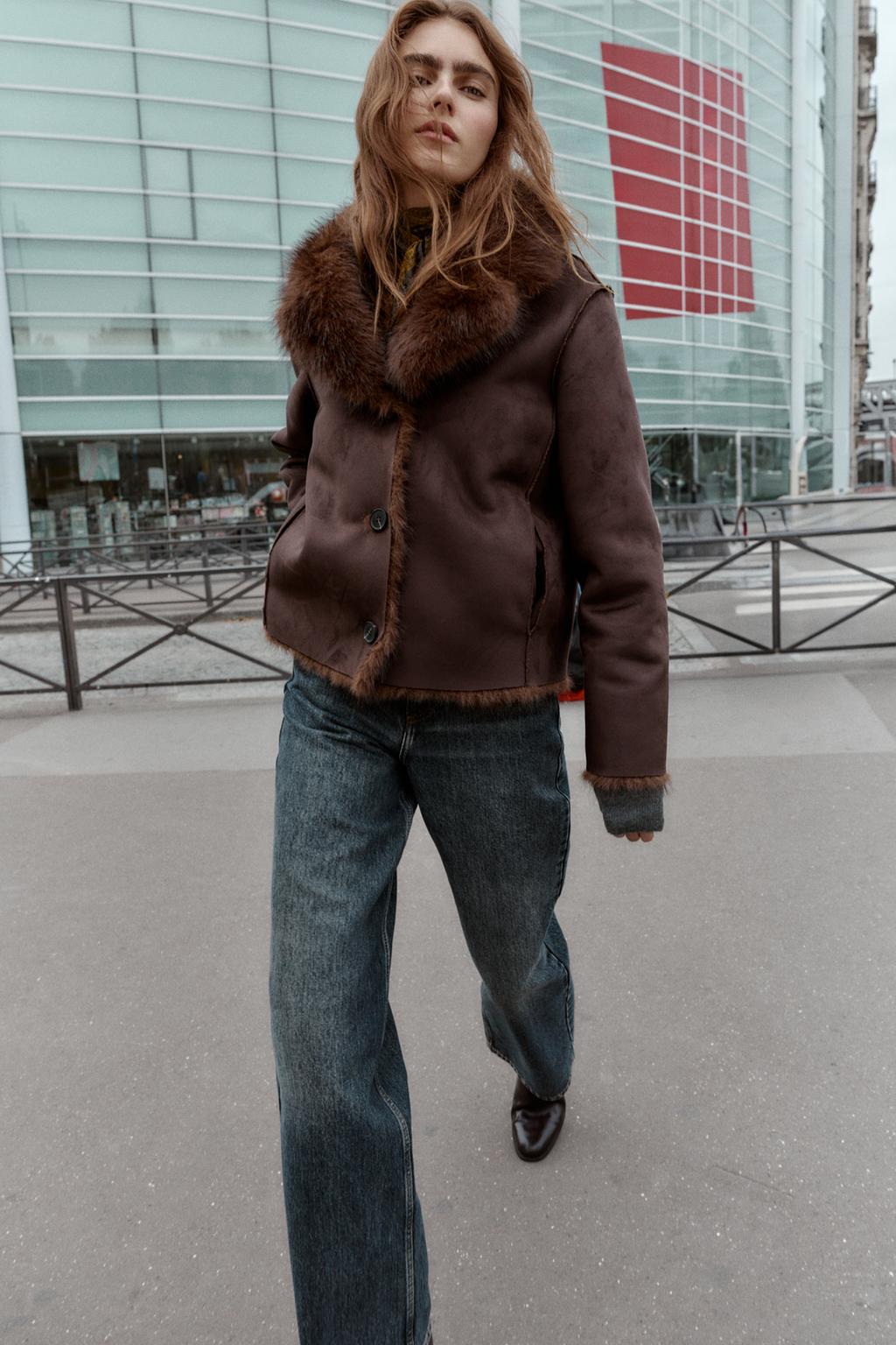 REVERSIBLE SUEDE-EFFECT FAUX FUR JACKET – NANA VIBES