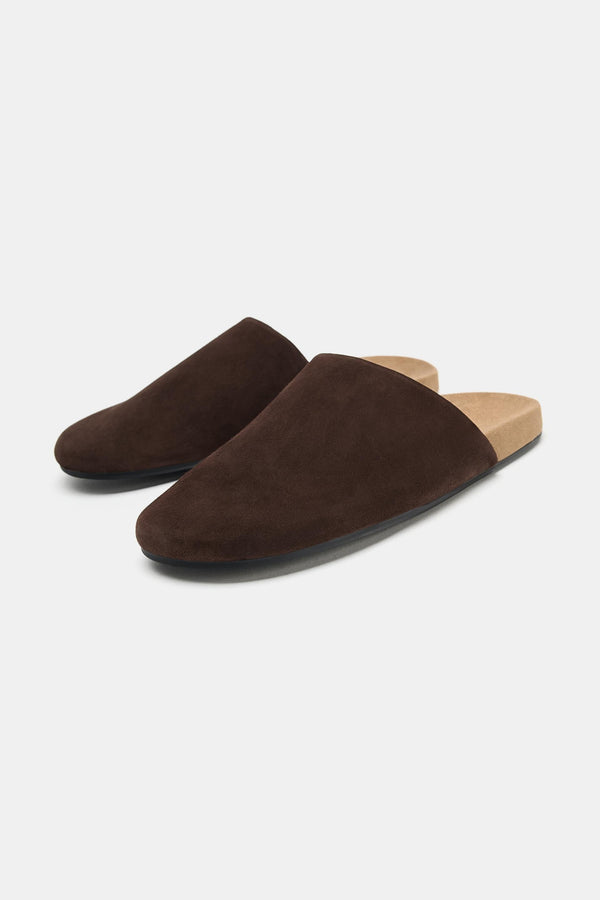 FLAT LEATHER MULES