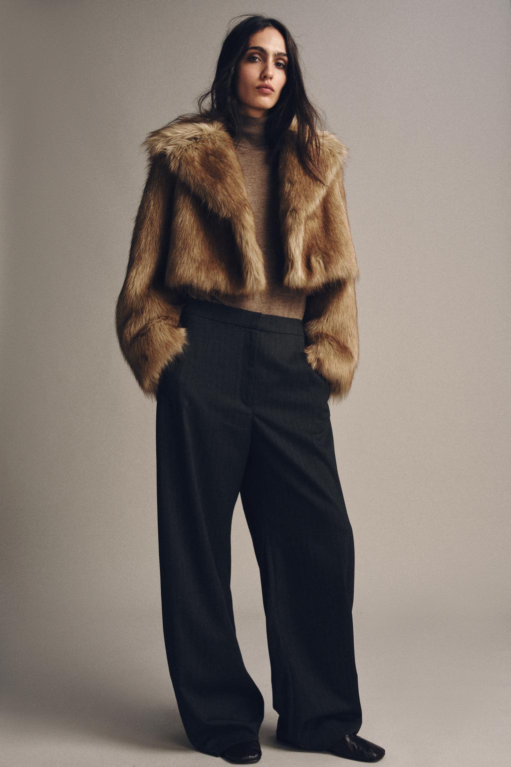 SHORT FAUX FUR-EFFECT JACKET – NANA VIBES